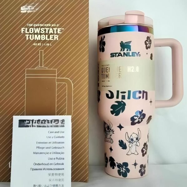 🔥40 OZ Stitch Insulated Cup 1200ML🥰 Straw Topper as Free Gift🎁 - Image 10