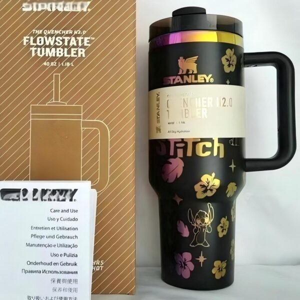 🔥40 OZ Stitch Insulated Cup 1200ML🥰 Straw Topper as Free Gift🎁 - Image 11
